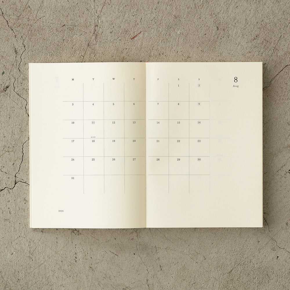 MD Notebook Diary (A5) Thin 2026 — size reference
