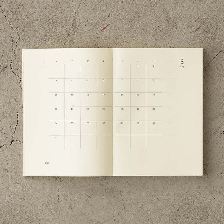 MD Notebook Diary (A5) Thin 2026 — size reference