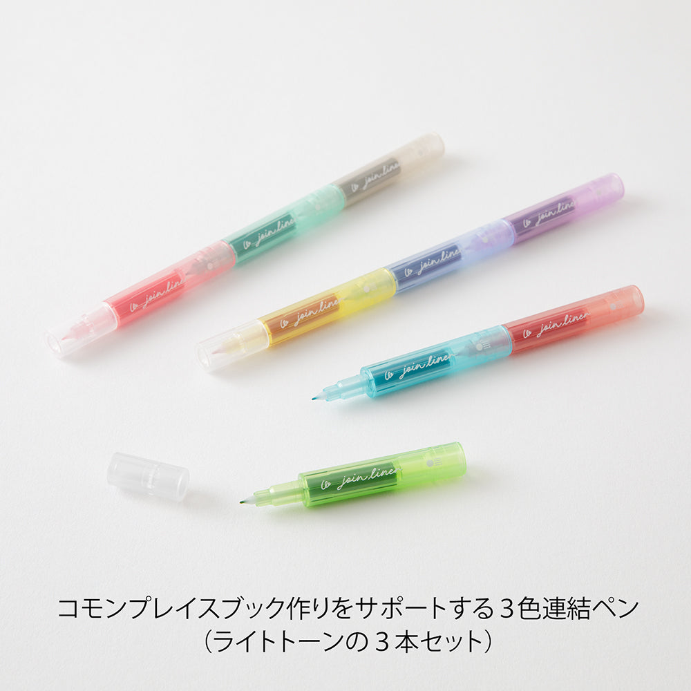 Midori Connecting Pen Join Liner - Light Tone Set (3 Colors)