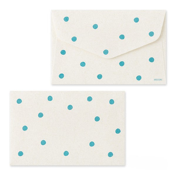 Midori Mini Letter Paper & Envelopes with Stickers — Penguin A — angle view