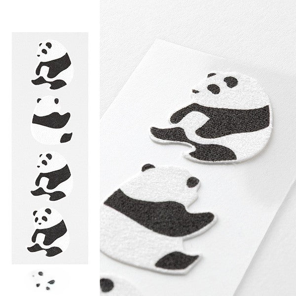 Midori Mini Letter Paper & Envelopes with Stickers — Panda A — flat lay