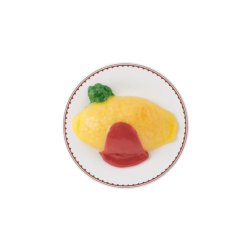 Midori Miniature Magnet — Omelet Rice — front view