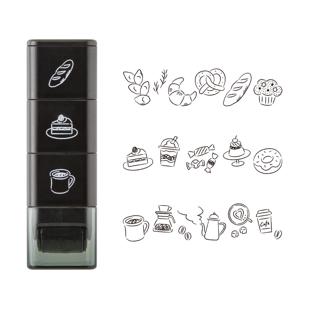 Midori Paintable Stamp Roller — Café — with packaging