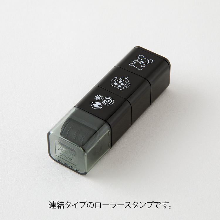 Midori Paintable Stamp Roller — Motif — stamped impression