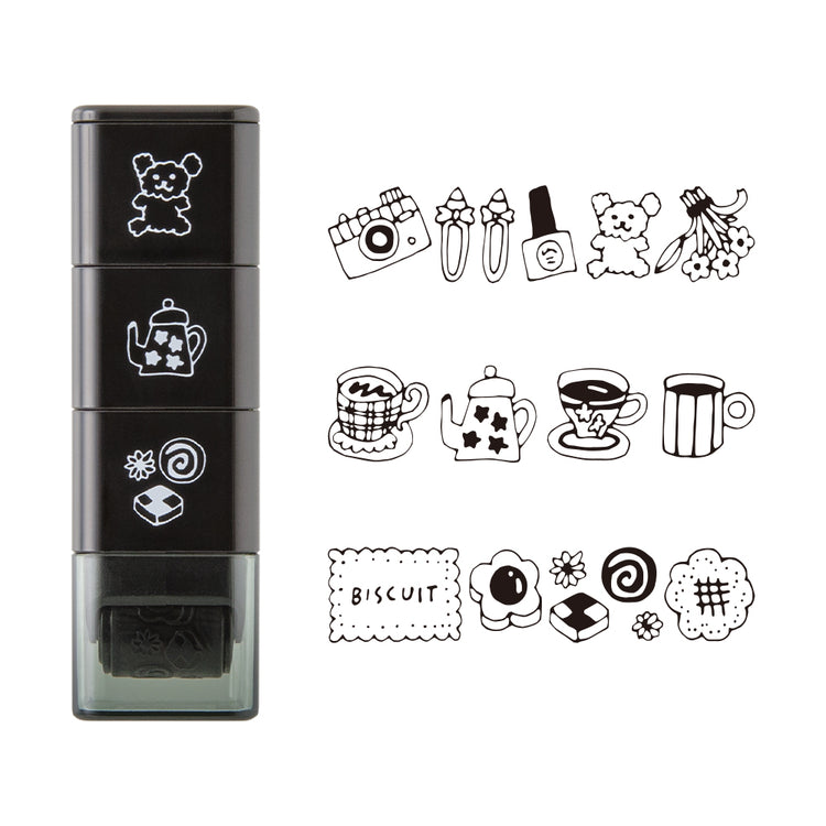 Midori Paintable Stamp Roller — Motif — with packaging