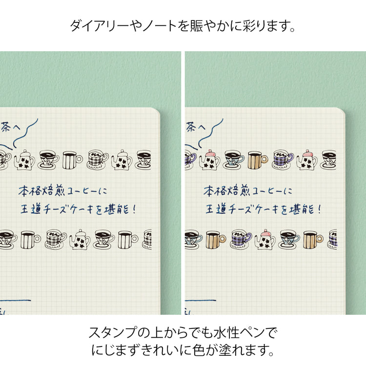 Midori Paintable Stamp Roller — Motif — flat lay