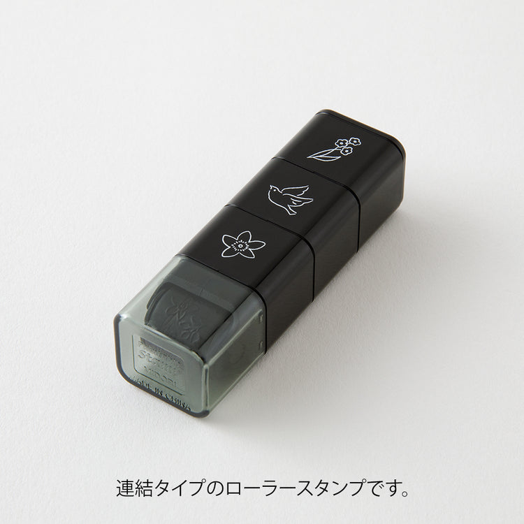 Midori Paintable Stamp Roller — Plant — with packaging