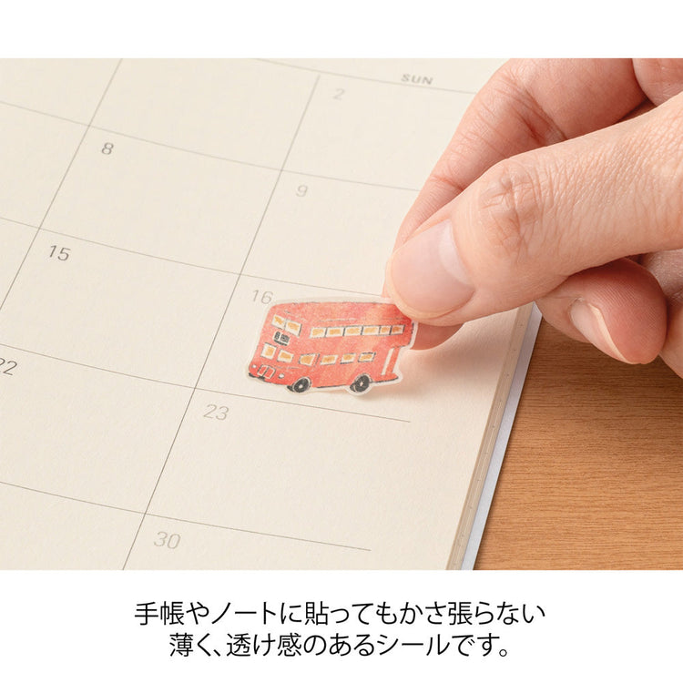 Midori Sticker — British Motifs — close-up