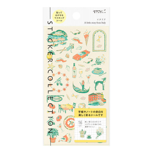 Midori Sticker — Italian Motifs — sheet front