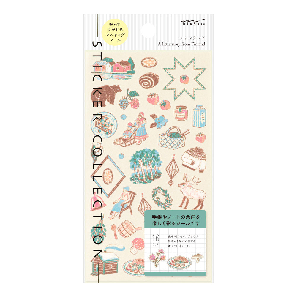 Midori Sticker — Finnish Motifs — sheet front