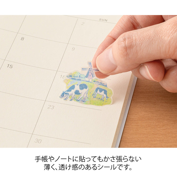 Midori Sticker — Dutch Motifs — close-up
