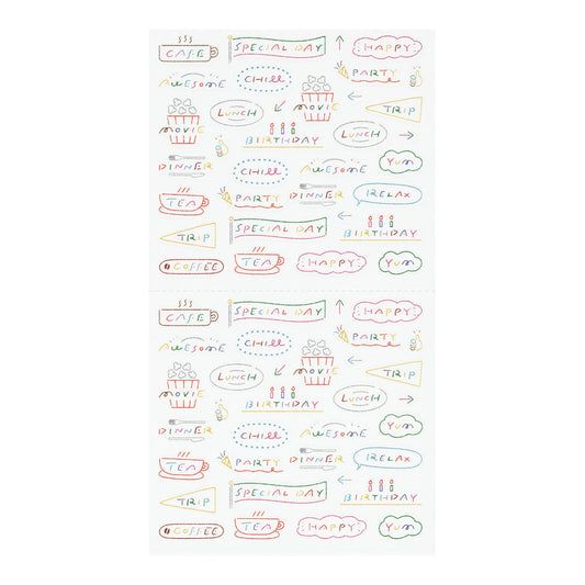 Midori Sticker 2744 Text Anniversary
