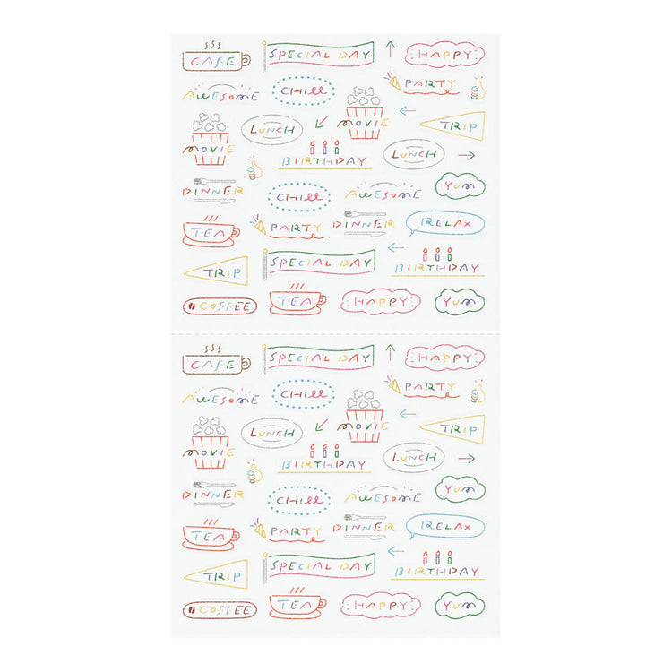 Midori Sticker 2744 Text Anniversary