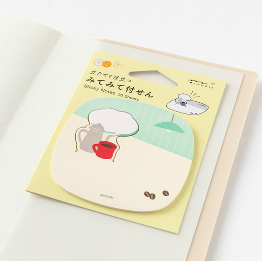 Midori Sticky Notes Pop-up — Coffee — detail view