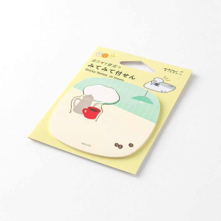 Midori Sticky Notes Pop-up — Coffee — flat lay