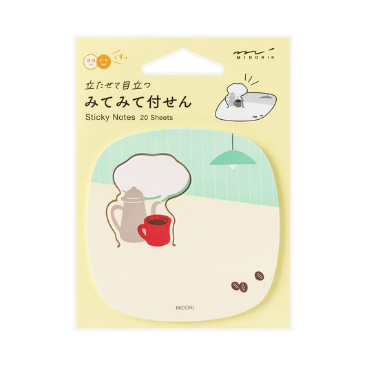 Midori Sticky Notes Pop-up — Coffee — front view