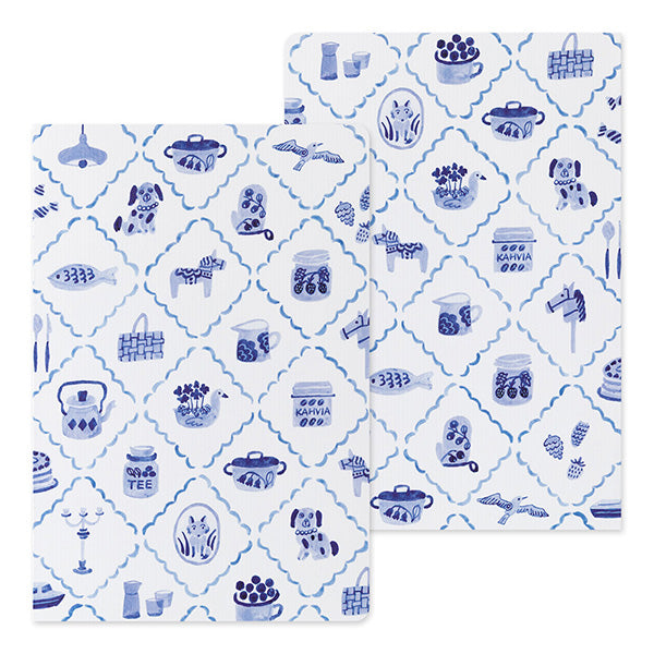 Midori Yuru Log Notebook <B6> — Blue Nordic A — detail view