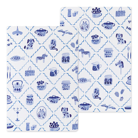 Midori Yuru Log Notebook <B6> — Blue Nordic A — detail view