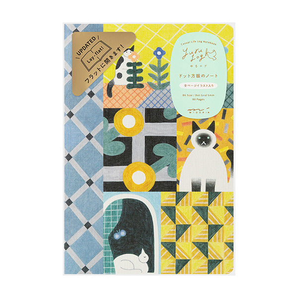 Midori Yuru Log Notebook B6 - Cat A