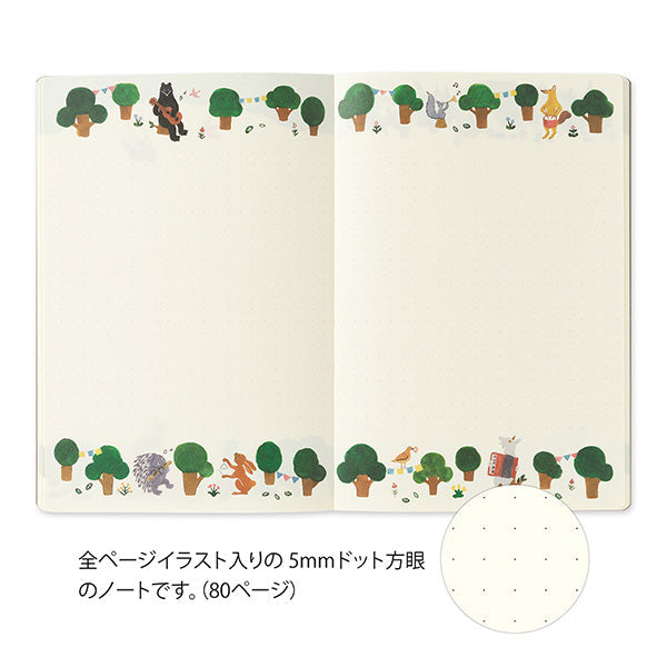 Midori Yuru Log Notebook B6 - Forest Animal A
