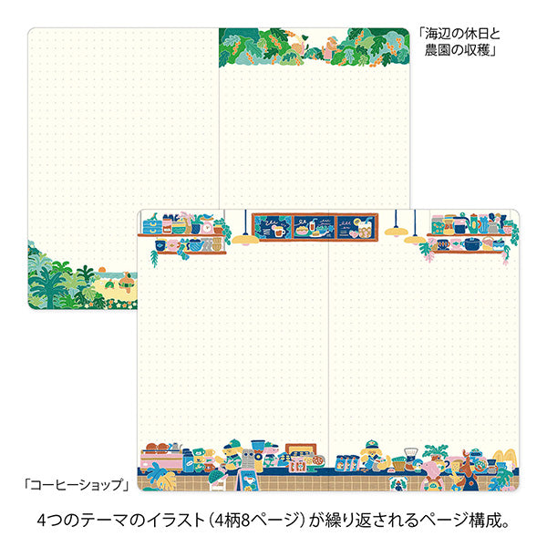 Midori Yuru Log Notebook B6 - Coffee Shop
