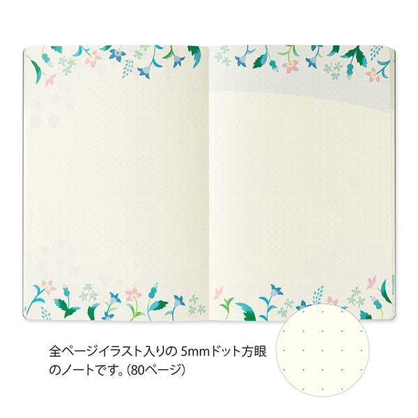 Midori Yuru Log Notebook B6 - Floral