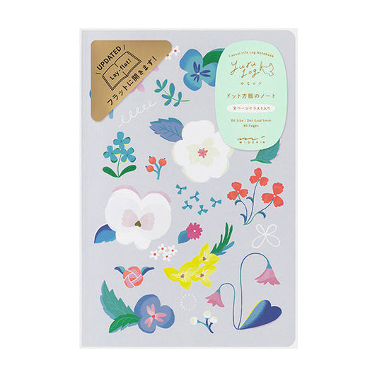 Midori Yuru Log Notebook B6 - Floral