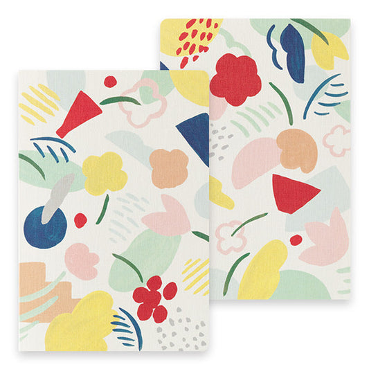 Midori Yuru Log Notebook <B6> — Motif Textile A — detail view
