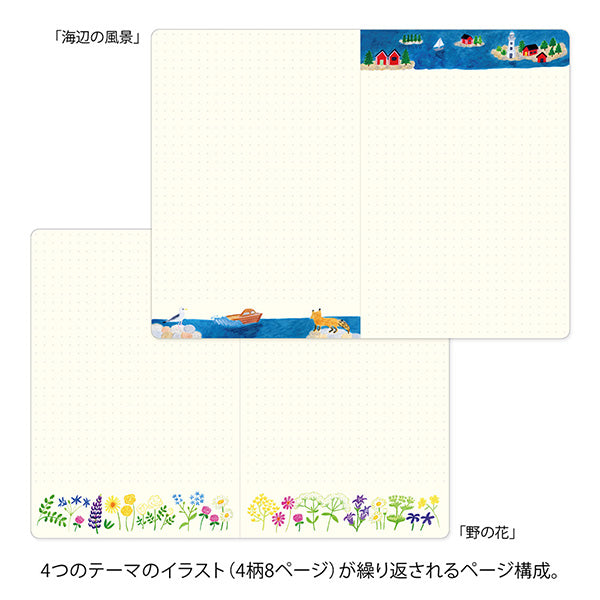 Midori Yuru Log Notebook B6 - Scandinavia A