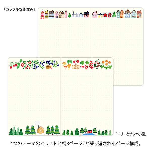 Midori Yuru Log Notebook B6 - Scandinavia A