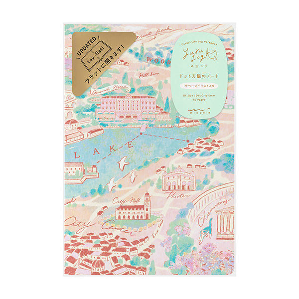 Midori Yuru Log Notebook <B6> — Travel & Hotel A — front view