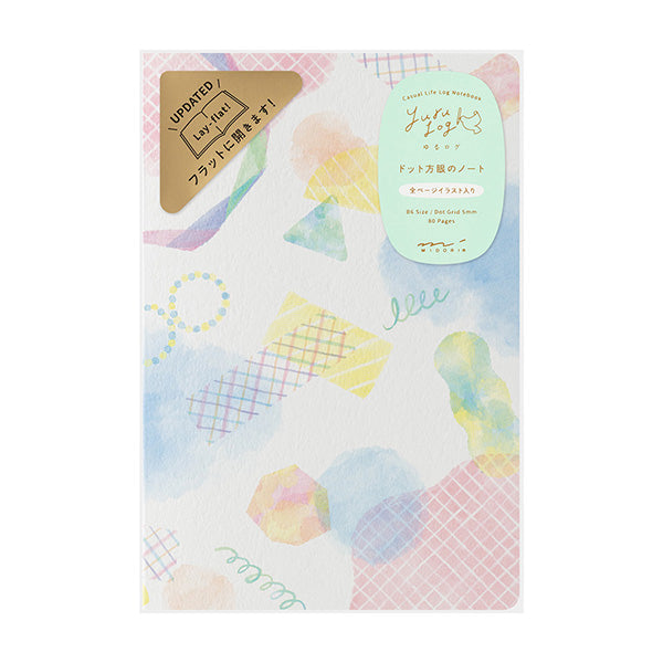 Midori Yuru Log Notebook <B6> — Watercolor A — front view