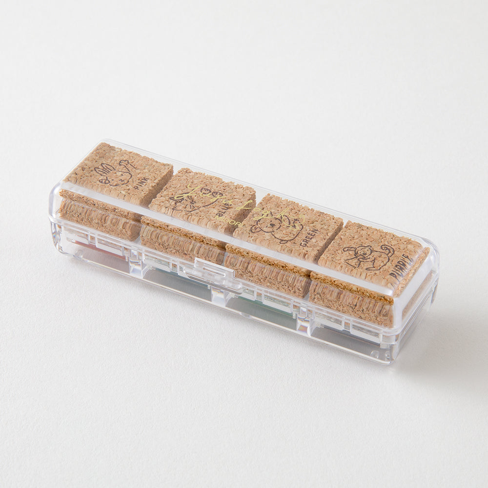 Midori Yuru Log Pre-inked Stamp — Animal Poses — stamped impression