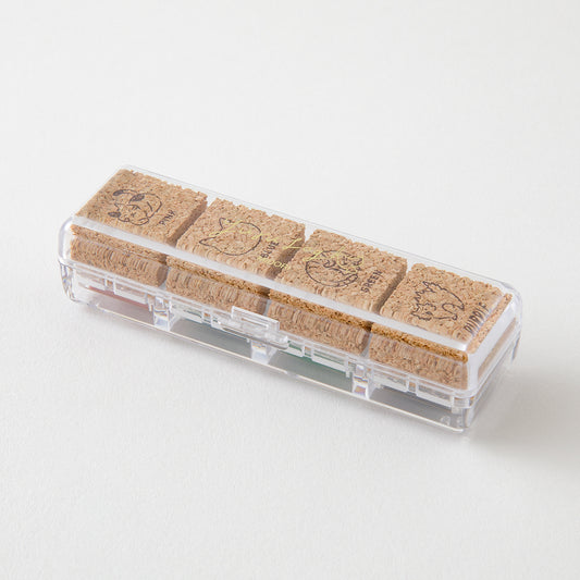 Midori Yuru Log Pre-inked Stamp — Cat — stamped impression