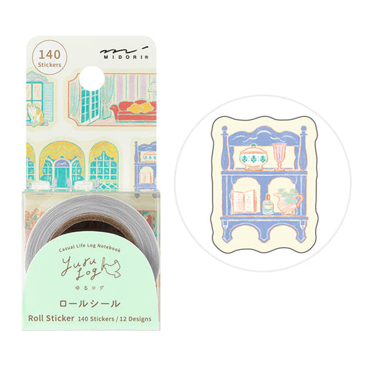 Midori Yuru Log Roll Sticker - Window Views