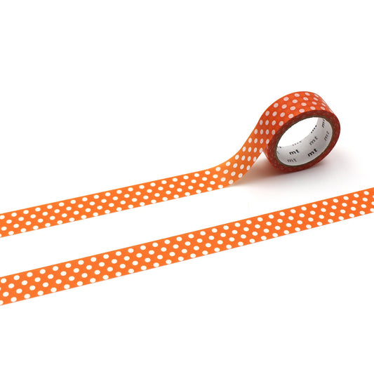 mt 1P Dot Washi Tape — Deep Orange — pattern detail