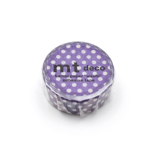 mt 1P Dot Washi Tape — Deep Purple — roll front