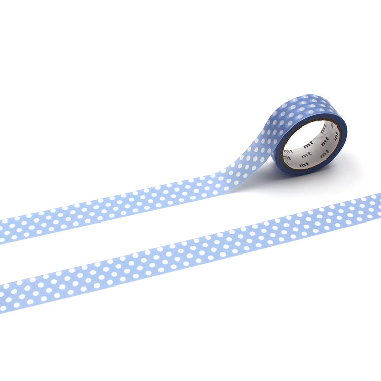 mt 1P Dot Washi Tape — Light Blue Purple — pattern detail