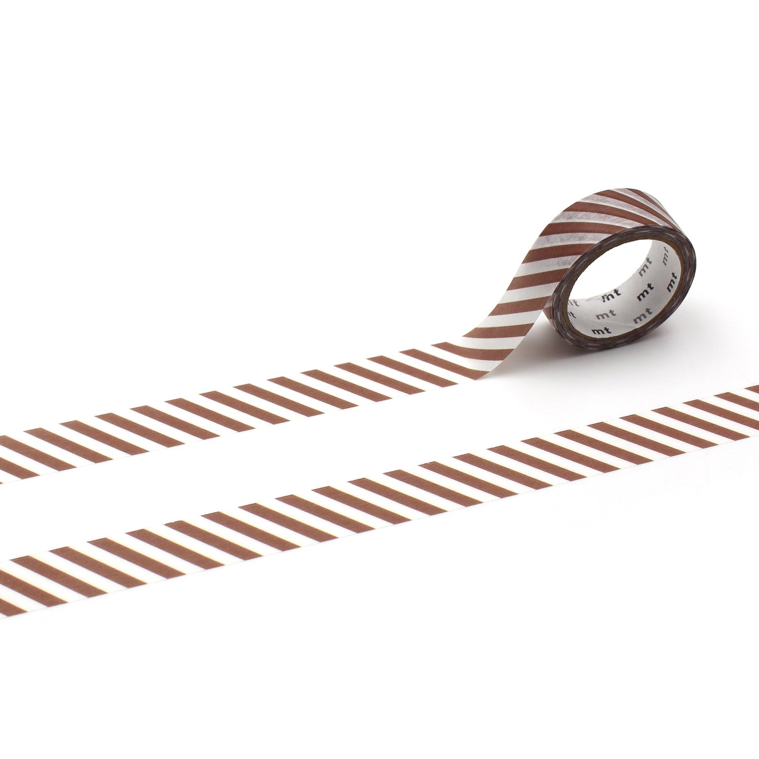 mt 1P Stripe Washi Tape — Brown — pattern detail