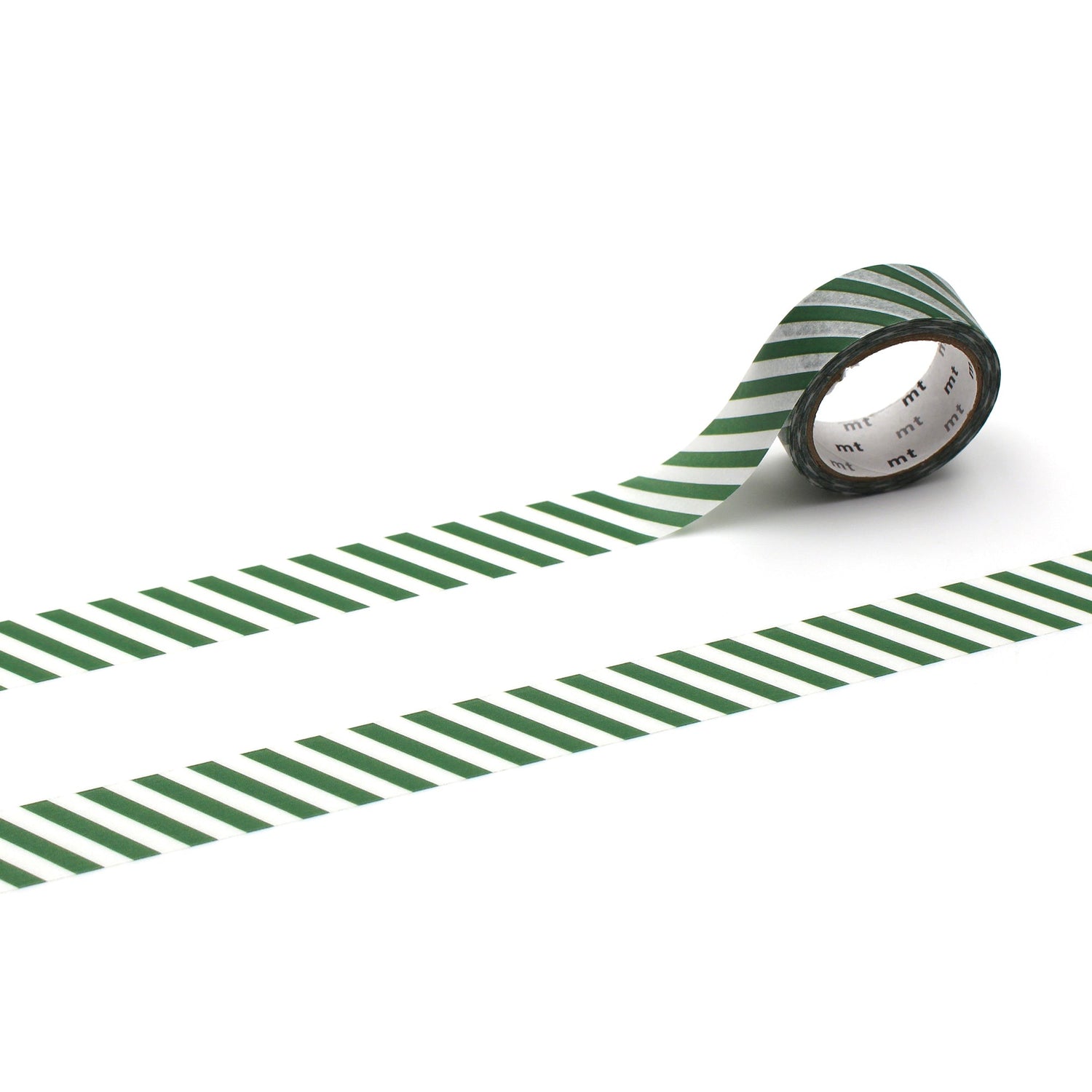 mt 1P Stripe Washi Tape — Deep Green — pattern detail