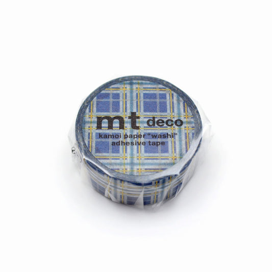 MT 1P Washi Tape - Tartan Check Royal Blue