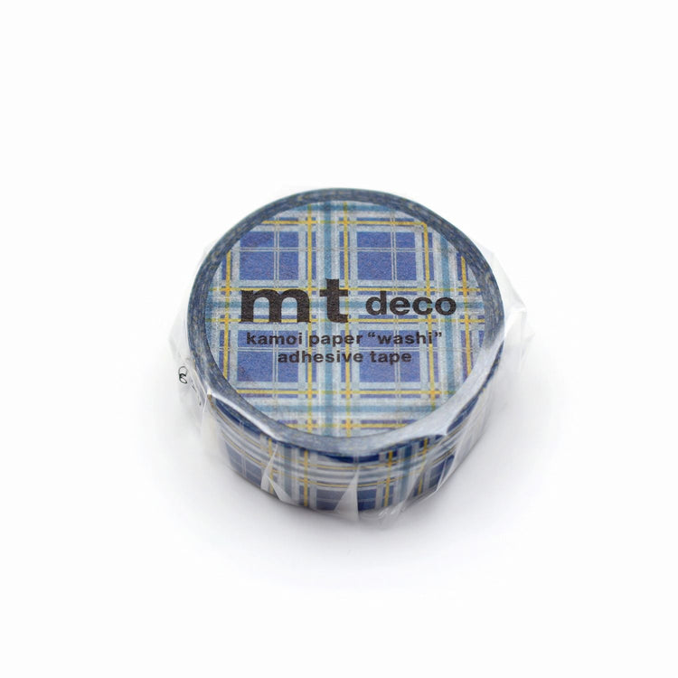 MT 1P Washi Tape - Tartan Check Royal Blue
