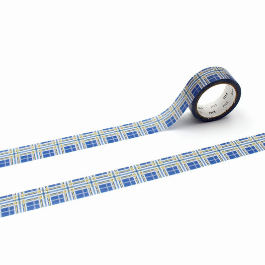 MT 1P Washi Tape - Tartan Check Royal Blue