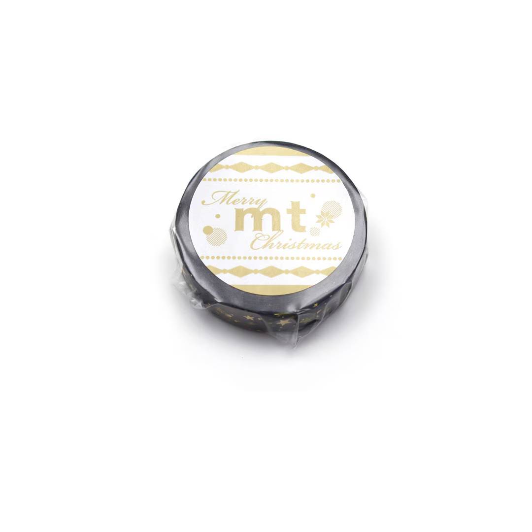 MT Christmas 2025 Washi Tape Twinkle – gold star and sparkle design on slim 10mm tape roll.