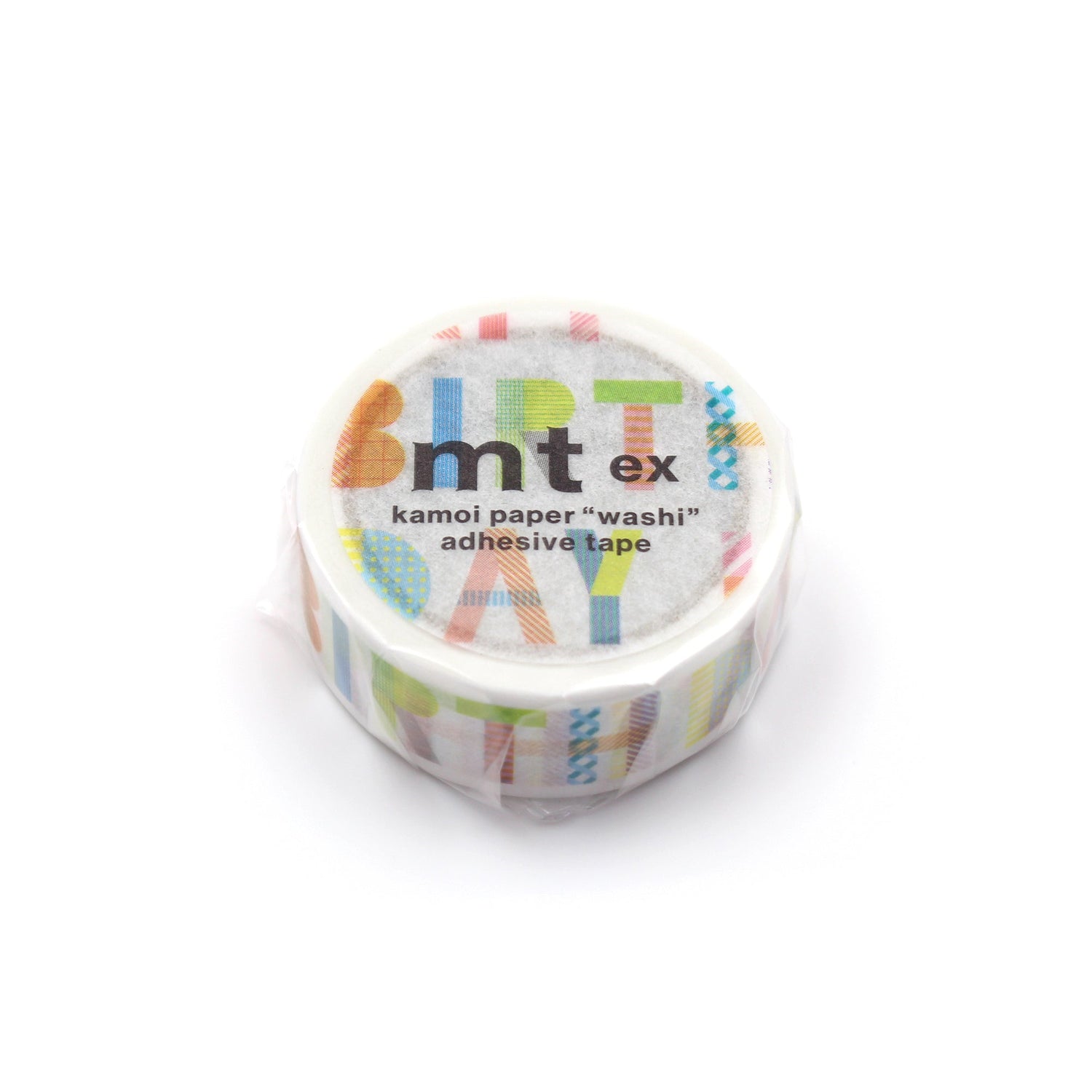 mt EX Washi Tape — Happy Birthday — roll front