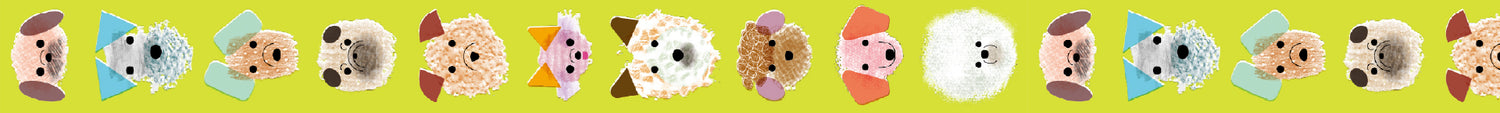 mt EX Washi Tape — Puppy's Face — rolled out on paper