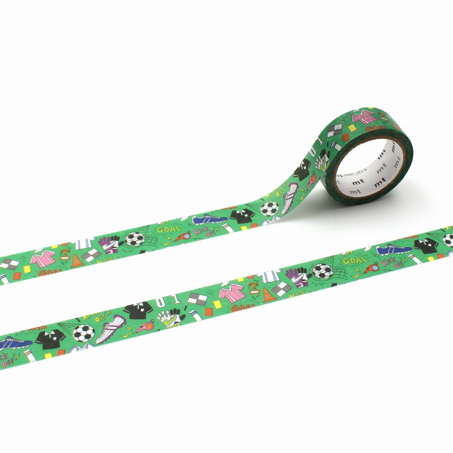 mt EX Washi Tape — Soccer — roll front