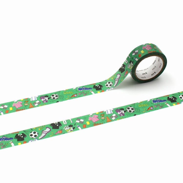 mt EX Washi Tape — Soccer — roll front