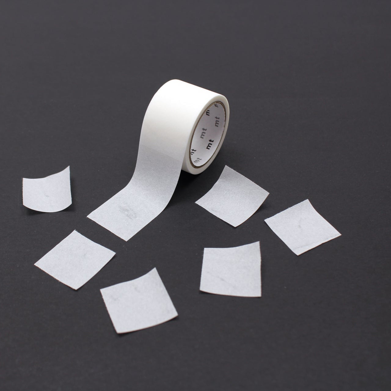 mt KakuKaku Washi Tape — White 24mm — rolled out on paper
