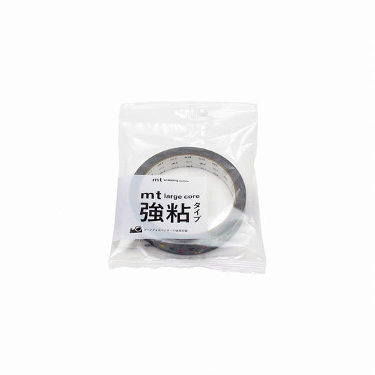mt Large Core Strong Adhesive Tape — Pixel Christmas — roll front
